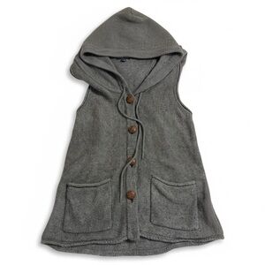 Banana Republic Gray Hooded Sweater Vest